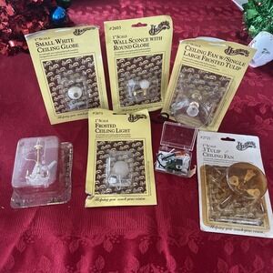 Houseworks 1" Dollhouse Miniature Electric Lighting Lot Of 7‎ (2 Fans)